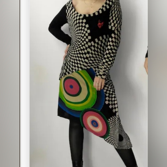Desigual Dresses & Skirts - Desigual Dress Large Multicolor Geometric Print Boho Summer Unique